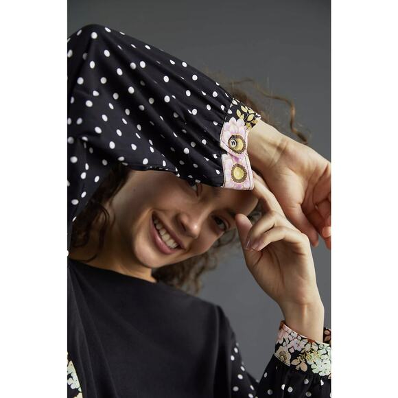 NEW Anthropologie Maeve Split-Back Floral Top - Small - Picture 4 of 11